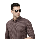 Mens Casual Formal Single Pocket Check Shirt
