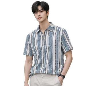 T-Shirt with Zip Collar