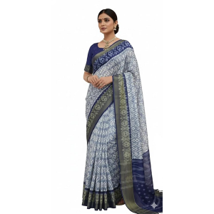 Women's Pochampally Printed Cotton Silk Saree