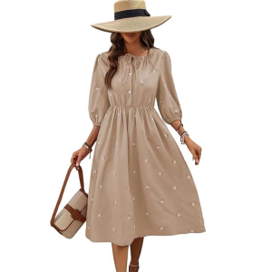 Casual Dress Mid-Length Maxi Dress for Woman