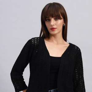 Women’s Black Lace Cotton Shrug