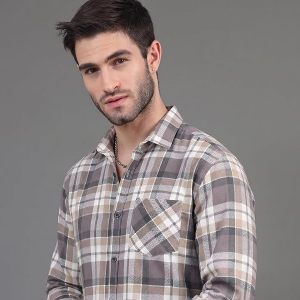 Formal Single Pocket Check Shirt