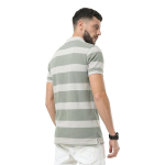 Mens Half Sleeve Cotton Striped Polo T-Shirt