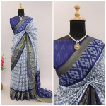 Women's Pochampally Printed Cotton Silk Saree