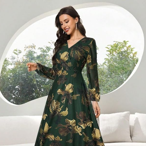 Elegant Floral Maxi Gown