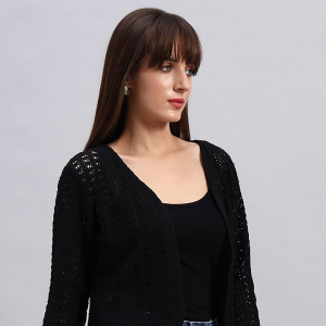 Women’s Black Lace Cotton Shrug