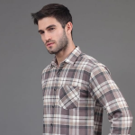 Formal Single Pocket Check Shirt