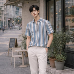 T-Shirt with Zip Collar