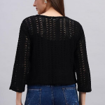 Women’s Black Lace Cotton Shrug
