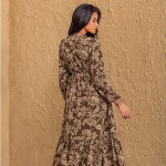 Comfortable Women's Long Sleeve Maxi Dress