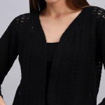 Women’s Black Lace Cotton Shrug
